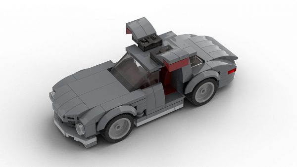 LEGO Mercedes SL300 Gullwing Model with open doors top view