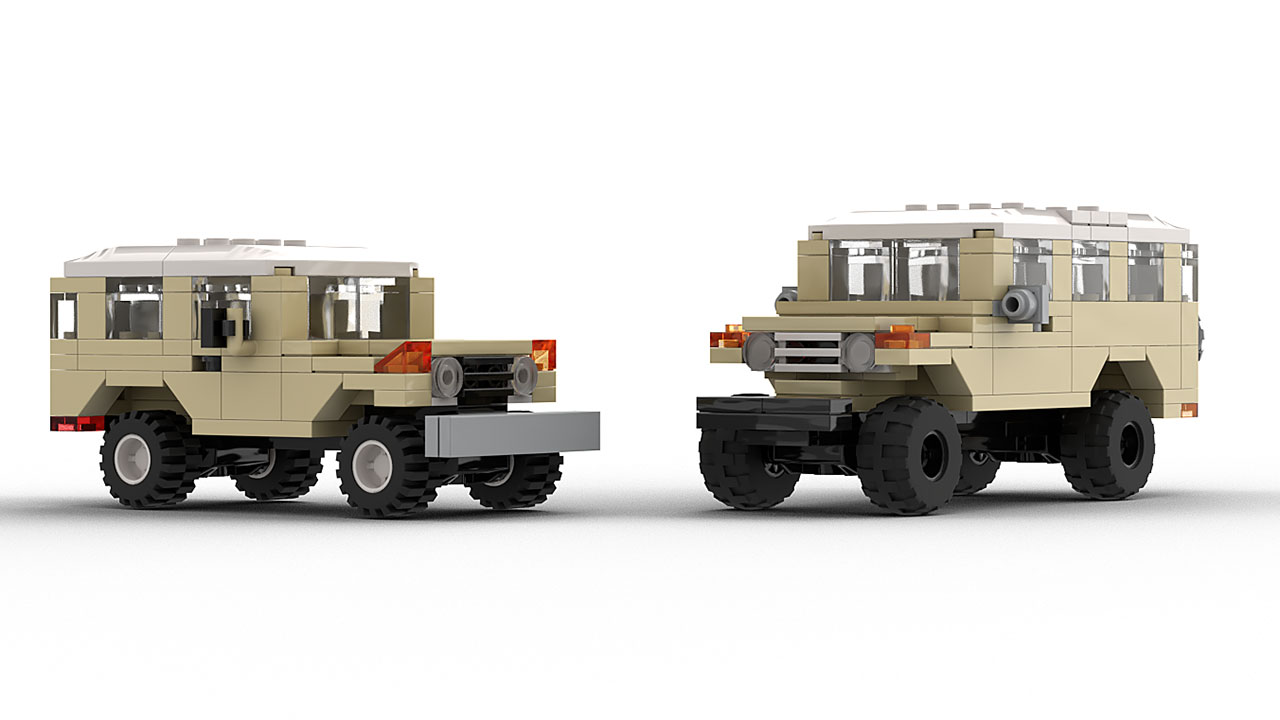 2 LEGO Toyota Fj40 models