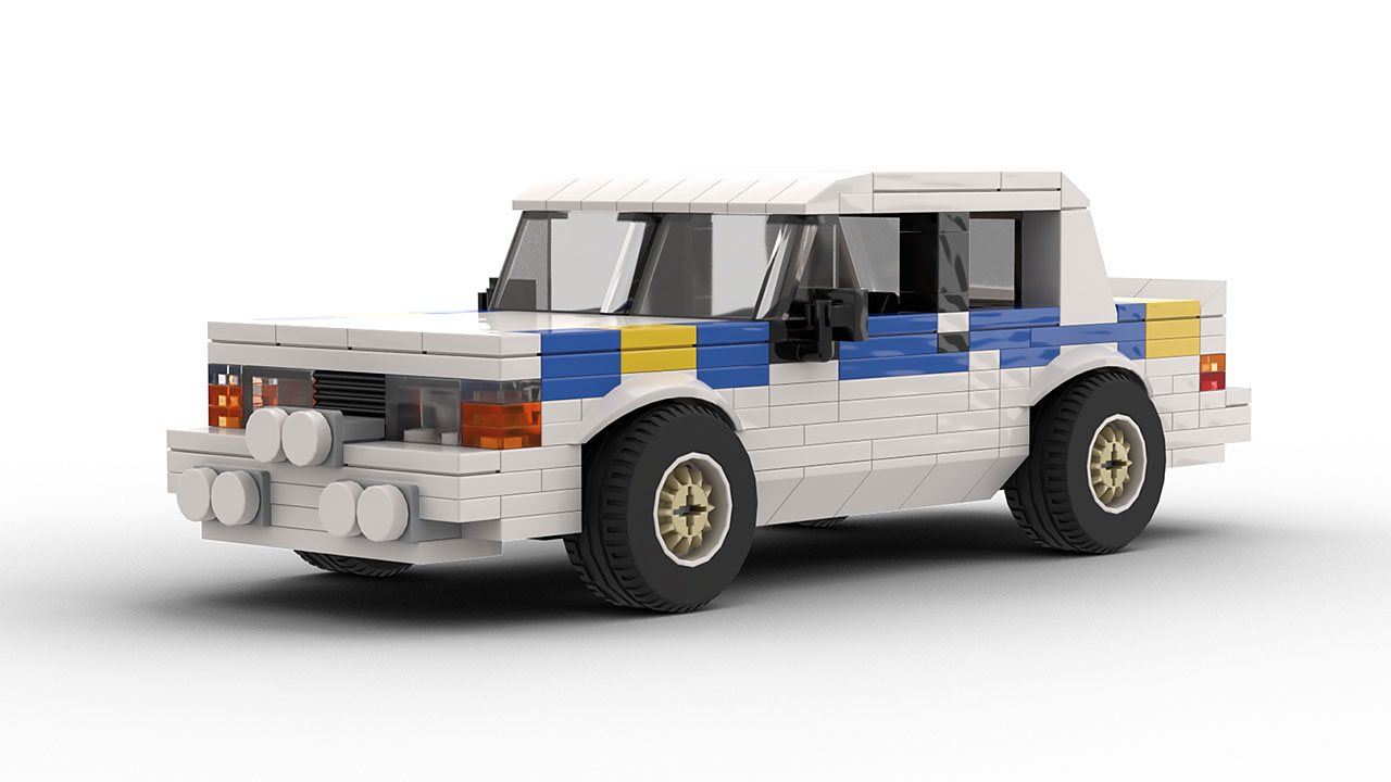 lego volvo 240 rally car model