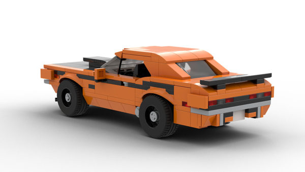 LEGO Dodge Challenger TA model rear view