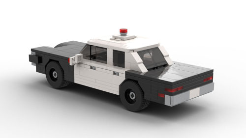 LEGO Dodge Coronet Police Car 70 model rear view