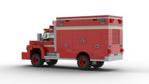 LEGO Ford F700 Fire Department Vehicle rear view