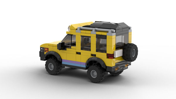 LEGO Land Rover Freelander Camel Trophy Model Rear View