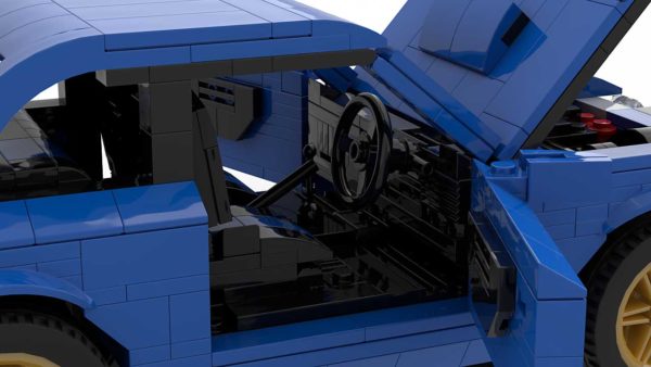 LEGO Subaru Impreza 22B model interior