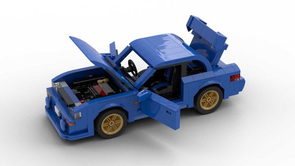 LEGO Subaru Impreza 22B model with opening parts
