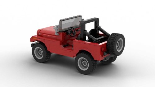 LEGO Jeep CJ7 model rear view