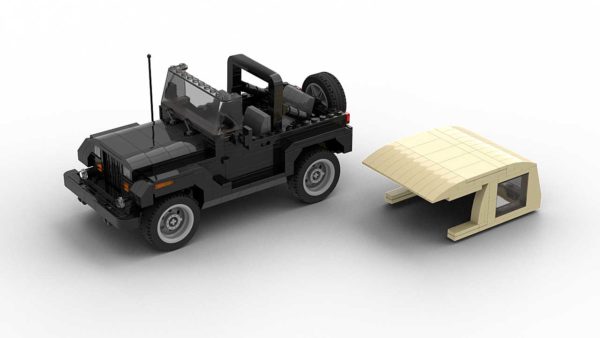 LEGO Jeep Wrangler YJ model with removable roof