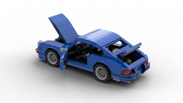 LEGO Porsche 911 Classic model with opened hood