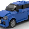 LEGO BMW 2 Series Gran Tourer scale model in blue color on white background