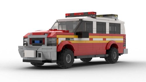 LEGO Ford Excursion FDNY Model Front