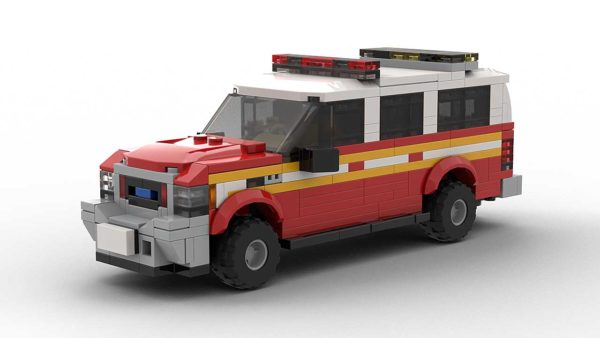 LEGO Ford Excursion FDNY Model Second Angle