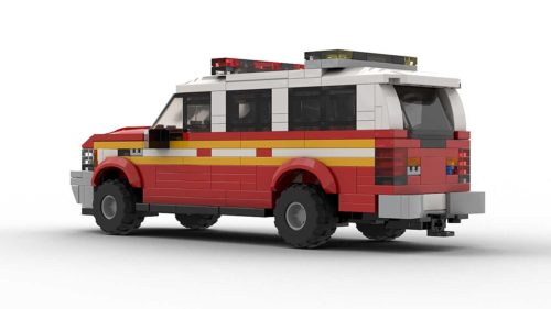 LEGO Ford Excursion FDNY Model Rear