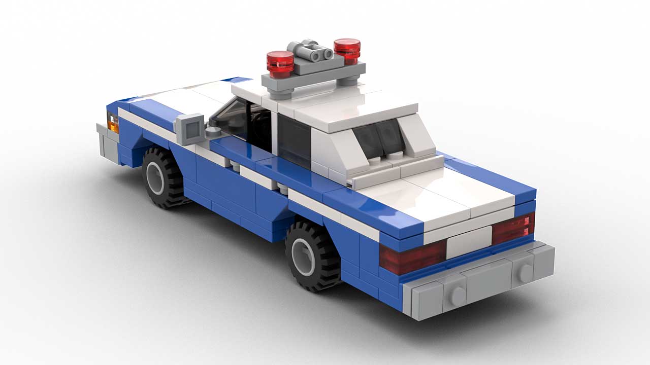 LEGO Chevrolet Caprice Police MOC Model Rear