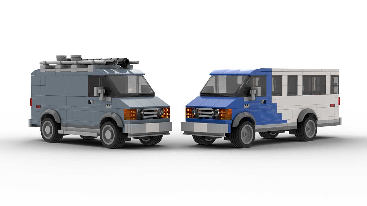 LEGO Home Alone Dodge Ram B Van MOC Models