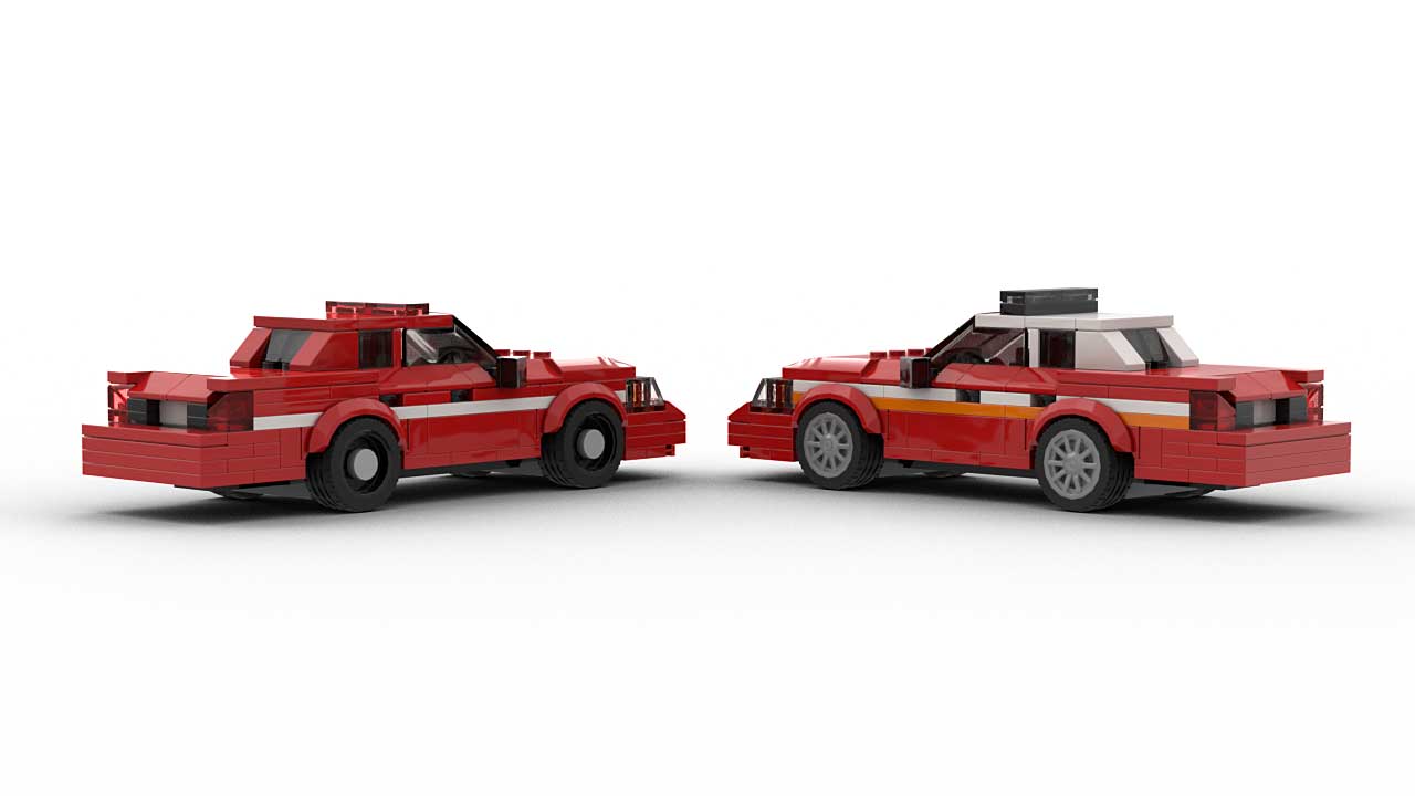 LEGO Ford Crown Victoria Fire Dep Vehicles Models Rear