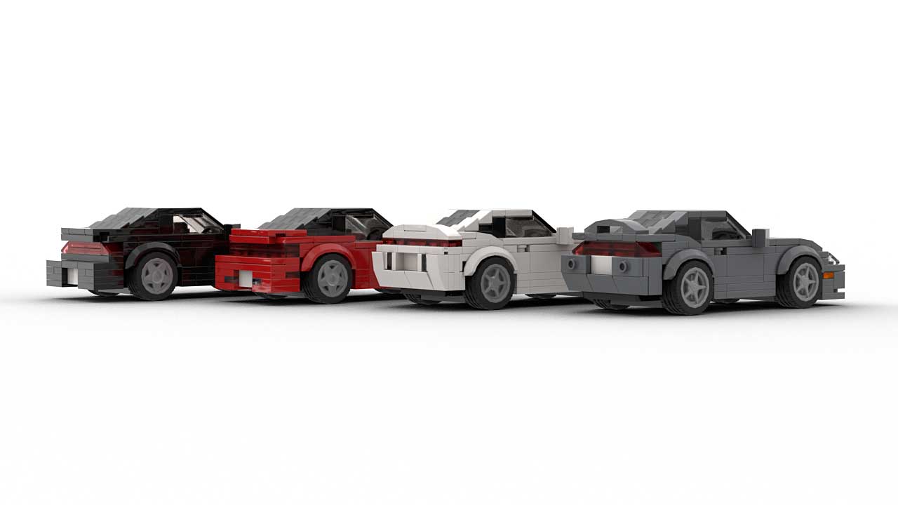 LEGO Mitsubishi Eclipse all generations MOCs models rear view