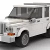 LEGO Jeep Wagoneer 65 scale model on white background