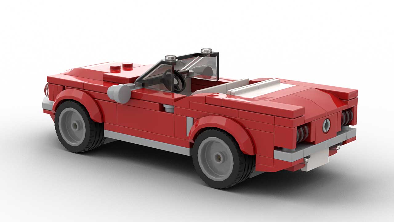 LEGO Ford Mustang 65 Convertible Model Rear