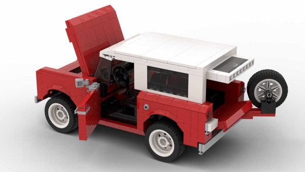 LEGO International Harvester Scout 800 Open Doors Model Rear
