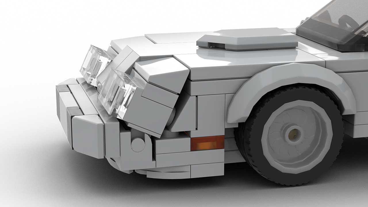 LEGO Pontiac Firebird Trans Am 79 model front close up view