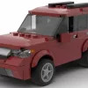 LEGO Acura MDX 10 scale model in dark red color on white background