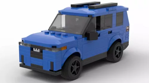 LEGO Honda Pilot 23 scale model in blue color on white background