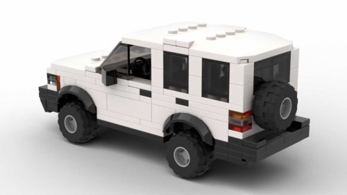 LEGO Isuzu Trooper 96 4door model scale car on white background rear view