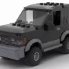 LEGO Isuzu Trooper 97 2door scale car in black color on white background