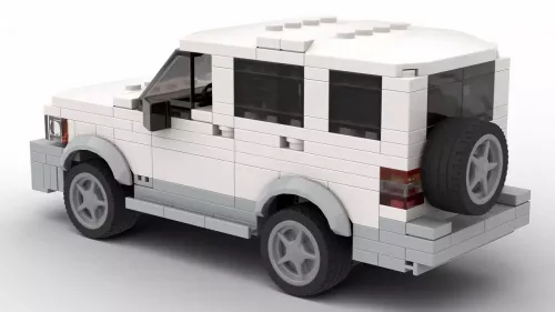 LEGO Isuzu Trooper 99 4door scale model on white background rear view