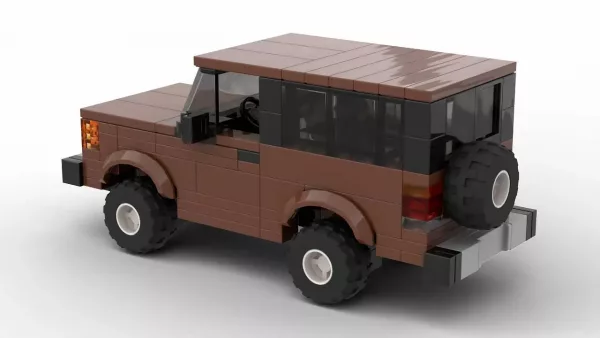 LEGO Isuzu Trooper II 84 2door scale model on white background rear view