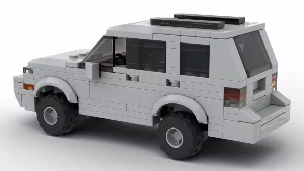 LEGO Oldsmobile Bravada 03 model on white background rear view