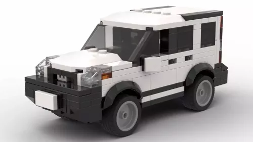 LEGO Honda CR-V 02 scale model on white background fron view