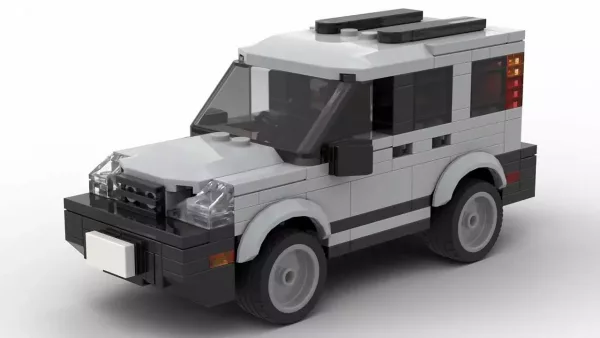 LEGO Honda CR-V 97 scale model in gray color on white background