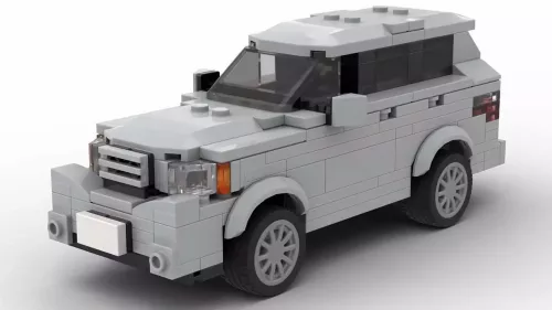 LEGO Toyota Highlander 2009 scale car in gray color on white background