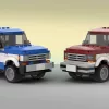 Two LEGO Ford Bronco II MOC scale models