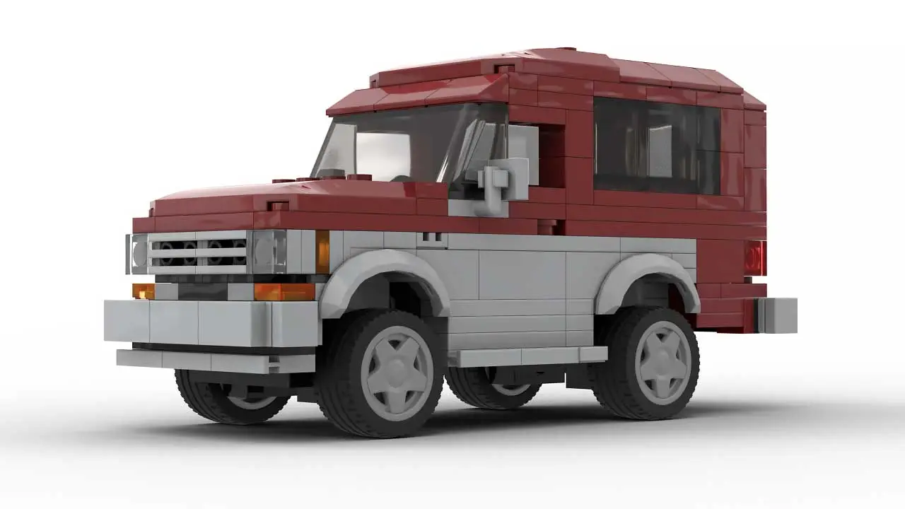 LEGO Ford Bronco II Plus scale model on white background