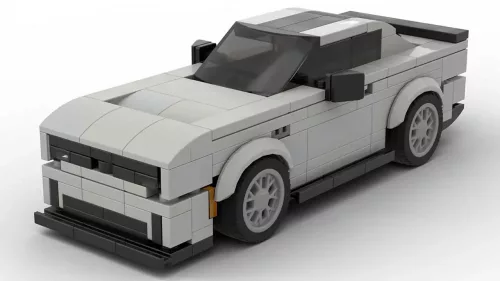 LEGO Dodge Charger 24 scale model in gray color on white background