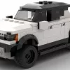 LEGO GMC Hummer EV Pickup scale brick model on white background