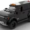 LEGO GMC Hummer EV SUV 2024 scale brick model in black color on white background