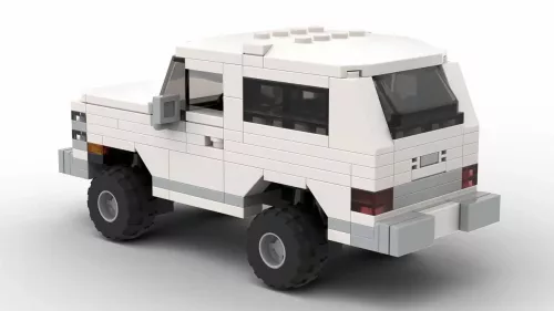 LEGO Chevrolet K5 Blazer 86 scale brick model on white background rear view angle
