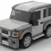 LEGO Honda Element 05 scale brick model in gray color on white background