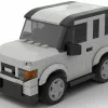 LEGO Honda Element 09 scale brick model in gray color on white background