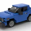 LEGO Pluribus Zosia Toyota Corolla scale brick model in blue color on white background
